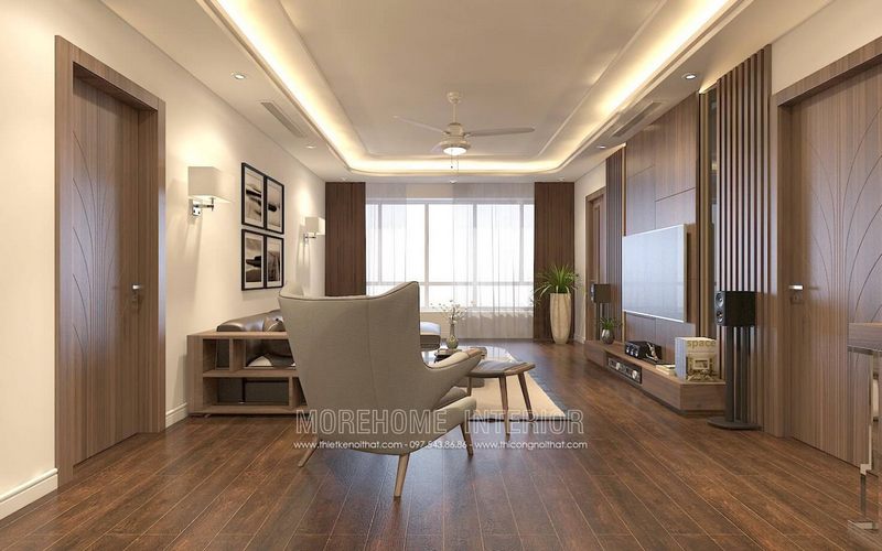 Tổng hợp 11 ý tưởng thiết kế nội thất chung cư ấn tượng với cửa gỗ An cường